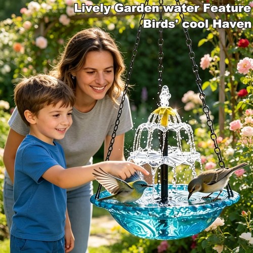 New solar cascade hanging bird - solar,